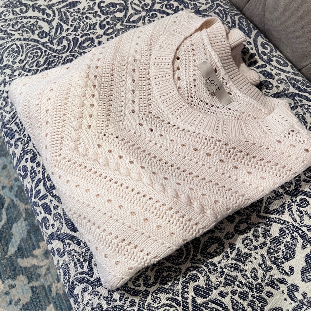 New LOFT white sweater